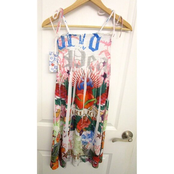 OCEAN BREEZE Women/Girl/Teen Summer Dress - Stretchy/Knee Length Size Large NWT - Picture 10 of 15